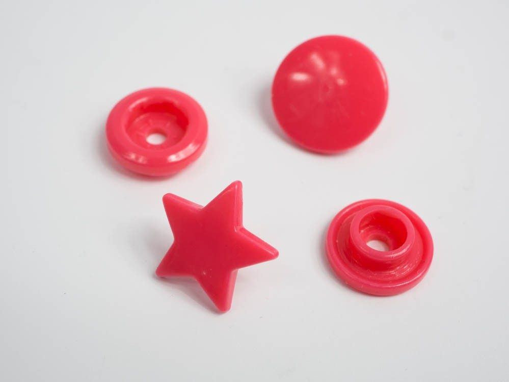 Fasteners KAM stars 12 mm red 10 sets