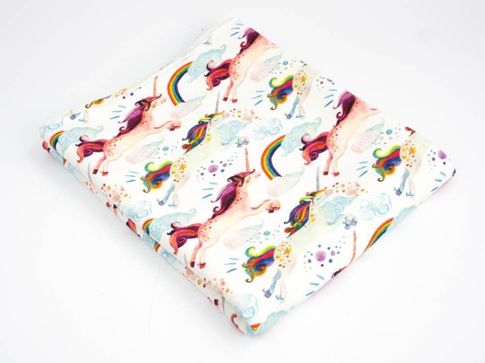 RAINBOW UNICORNS - Viscose jersey WE210