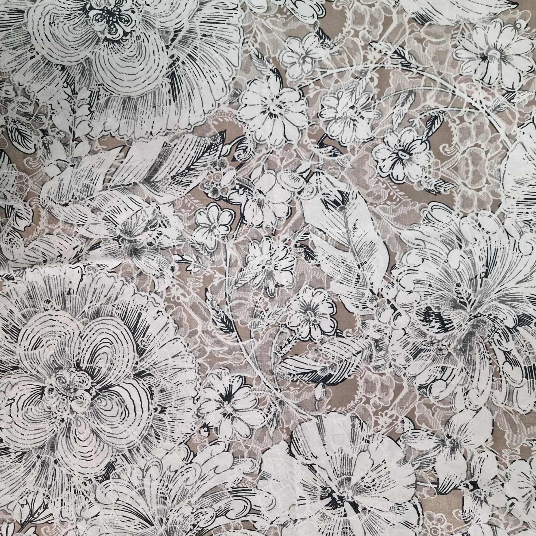 Cotton jacquard - FLOWERS MODEL 2