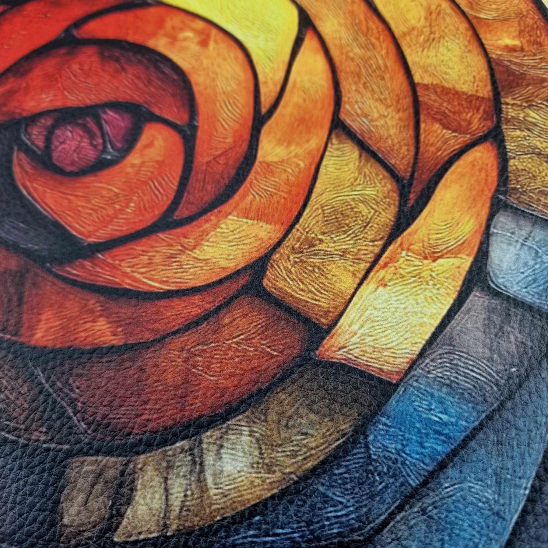 STAINED GLASS WZ.3  (46 cm x 50 cm) - thick pressed leatherette