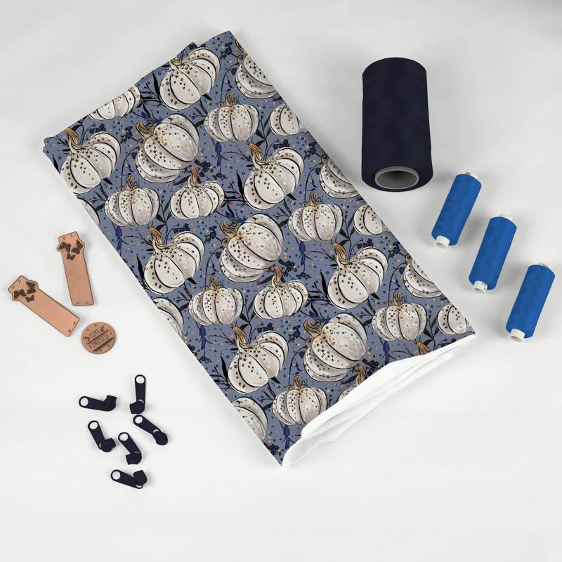 ENCHANTED PUMPKINS (ENCHANTED NIGHT) - looped knit fabric