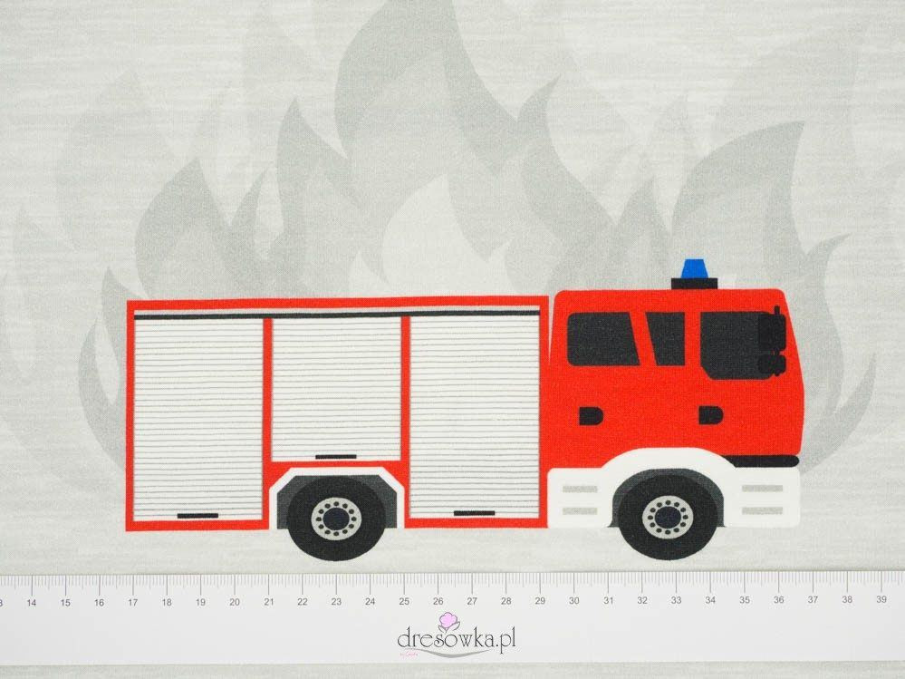 FIRE TRUCK - panel single jersey TE210