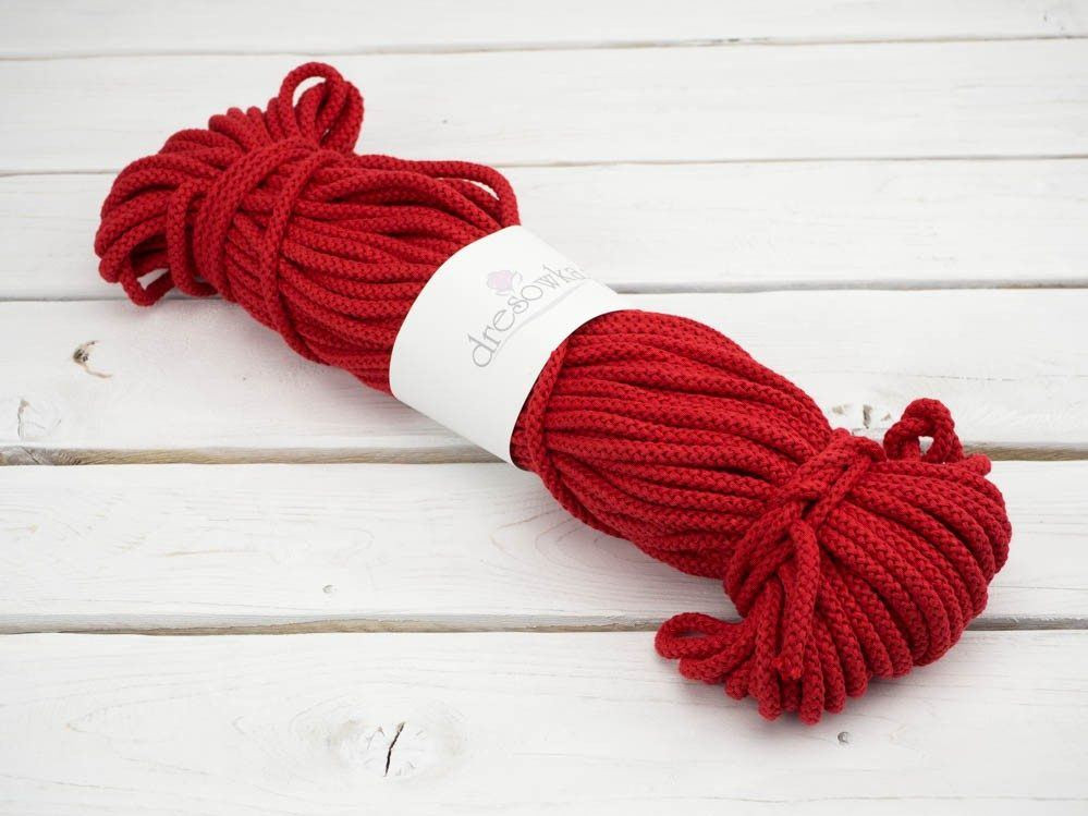 Strings cotton hank 8mm  - RED