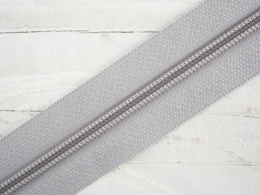 Zipper tape 5mm  ight grey - 336