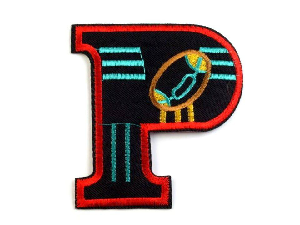 Iron on Patch letter P - red