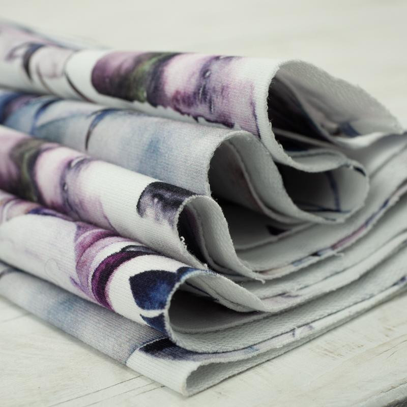 WATERCOLOR LEAVES 2.0 - looped knit 