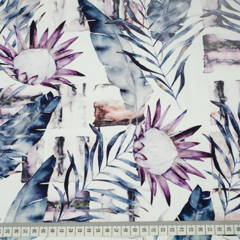 WATERCOLOR LEAVES 2.0 - looped knit 