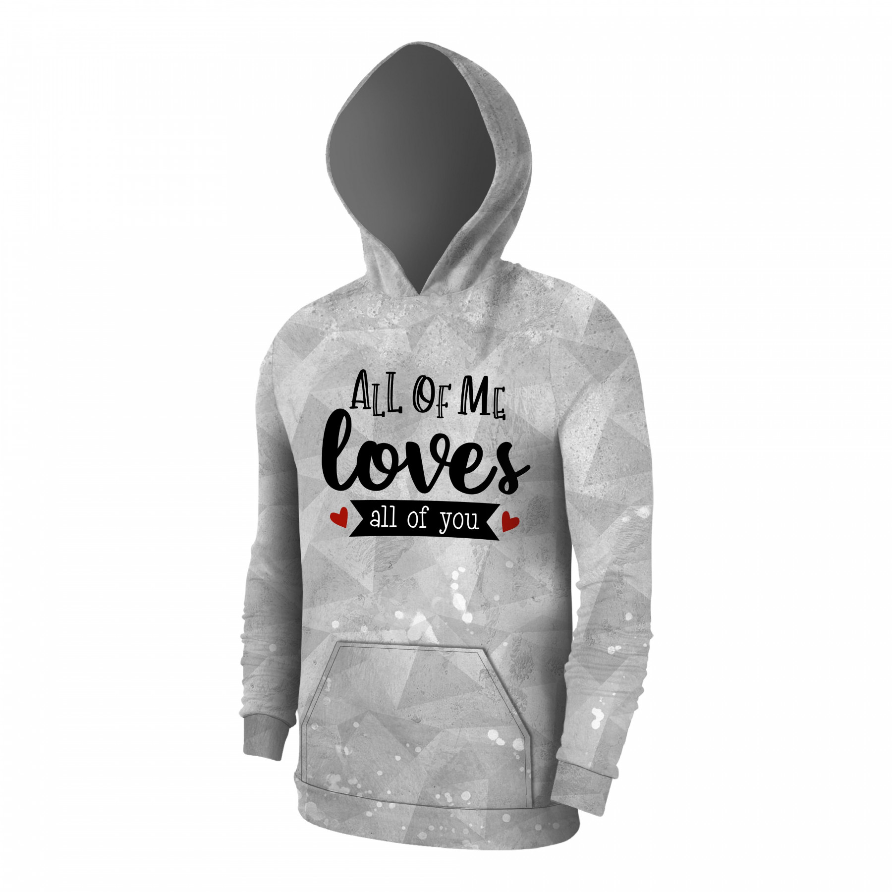 MEN’S HOODIE (COLORADO) - ALL OF ME LOVES ALL OF YOU (BE MY VALENTINE) / ICE - sewing set 