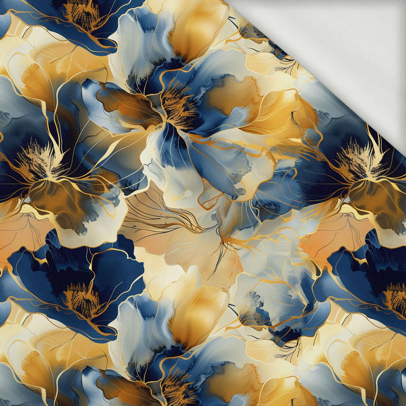 AUTUMN FLOWERS WZ.11 - looped knit fabric