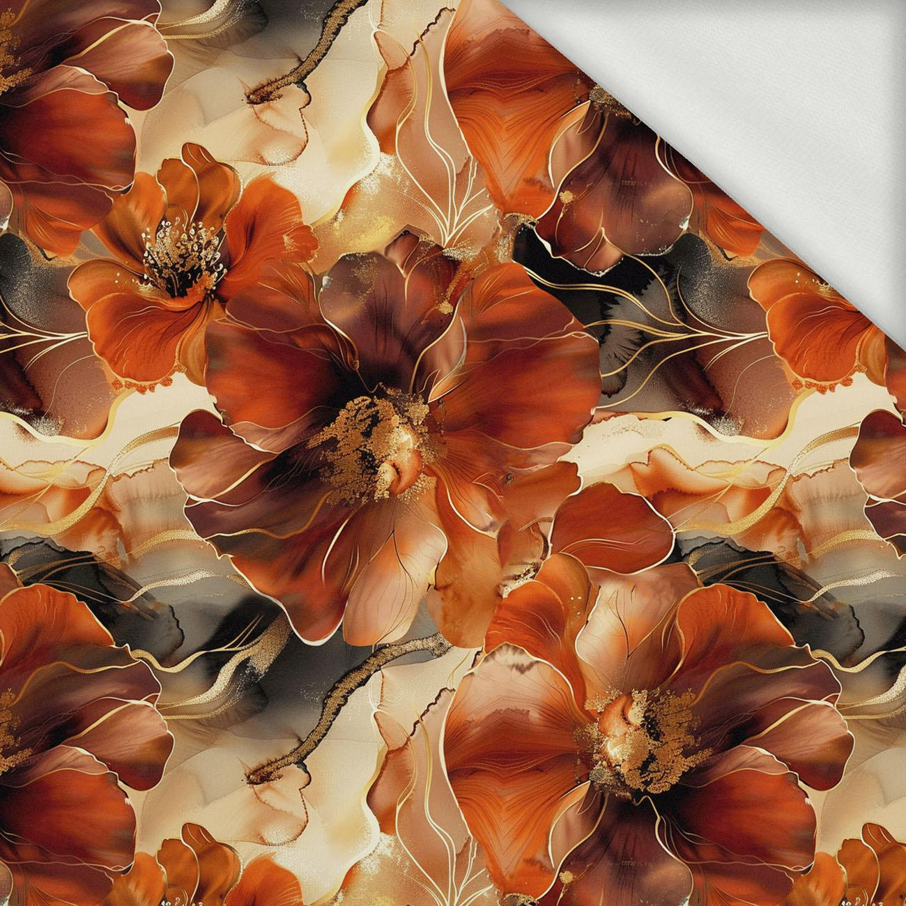 AUTUMN FLOWERS WZ.13 - looped knit fabric