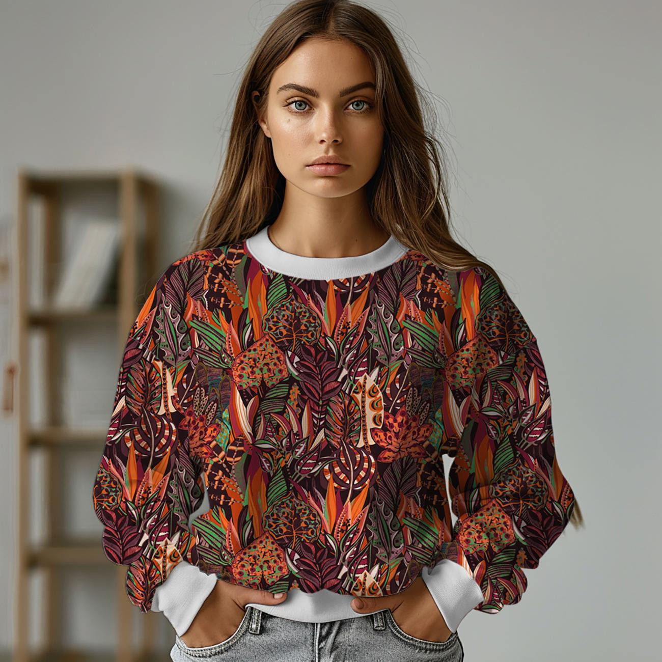 AUTUMN FOREST wz.5 - brushed knitwear with elastane ITY