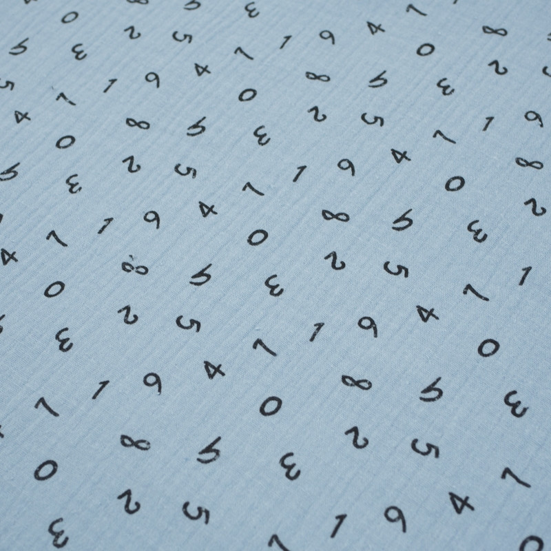 DIGITS / light blue - cotton muslin
