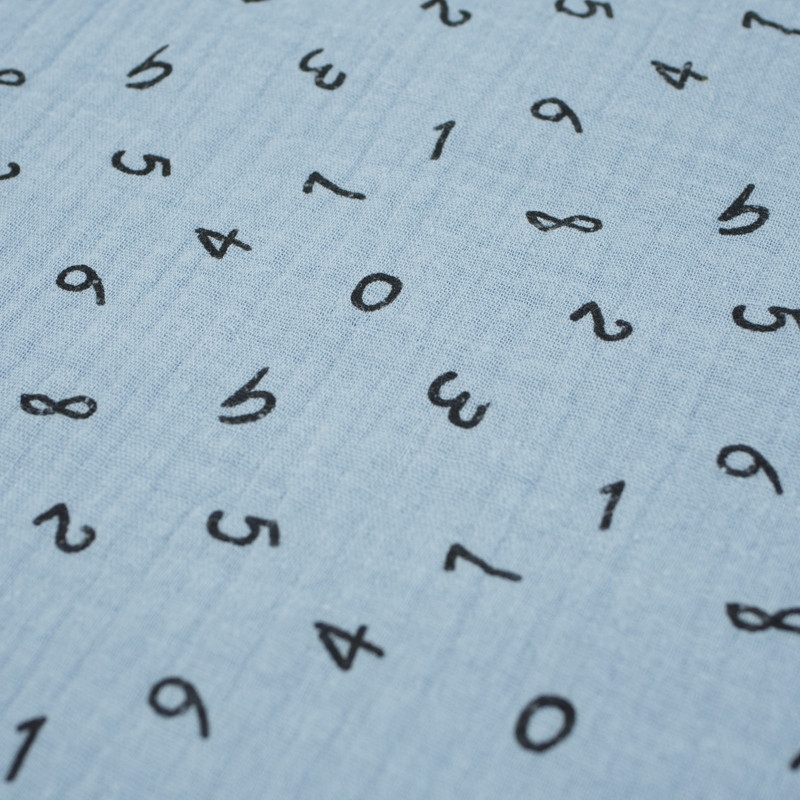 DIGITS / light blue - cotton muslin