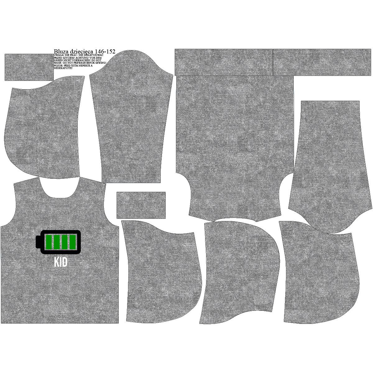 KID'S HOODIE (ALEX) - BATTERY - sewing set