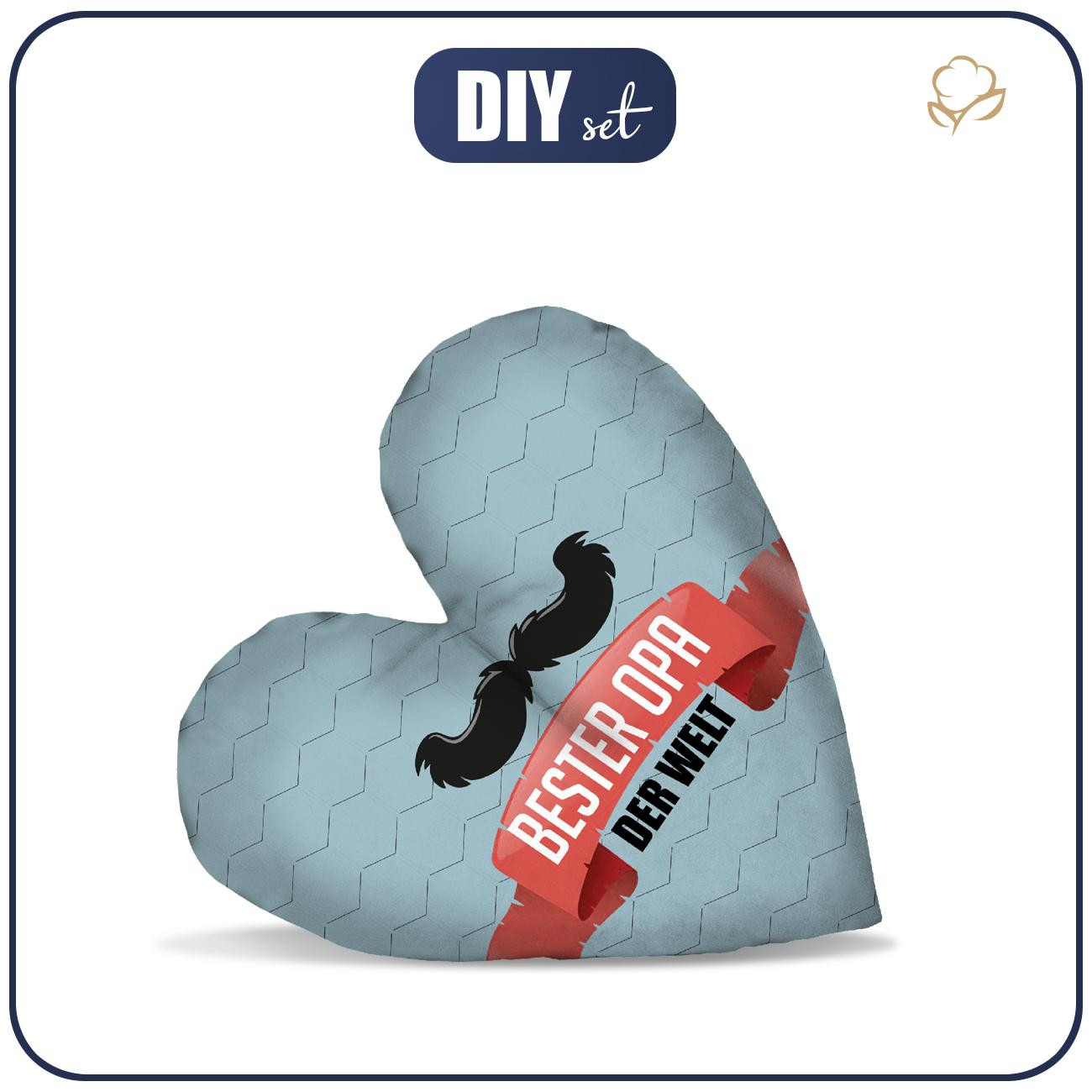 DECORATIVE PILLOW HEART -  Bester Opa der Welt