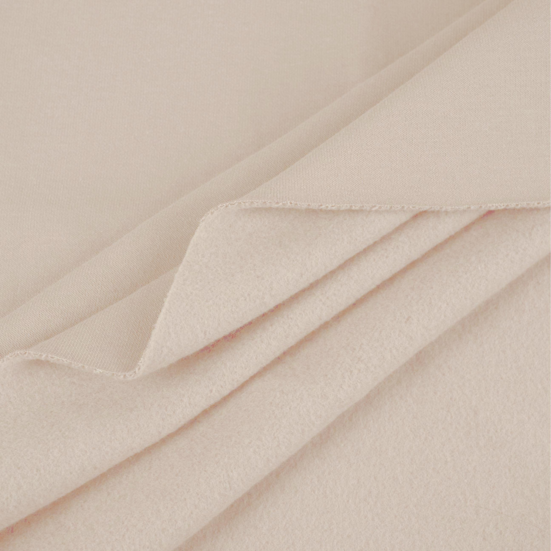 D-55 LIGHT BEIGE - thick brushed sweatshirt D300