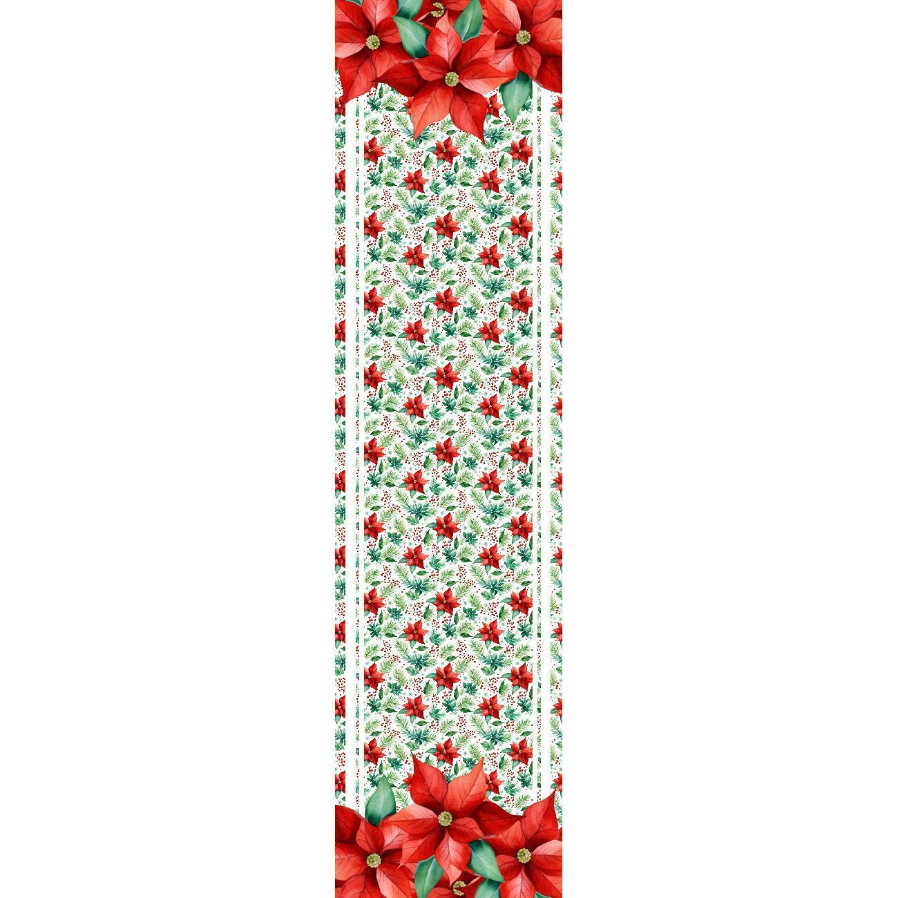 TABLE RUNNER PANEL - CHRISTMAS DEERS - Woven Fabric for tablecloths 