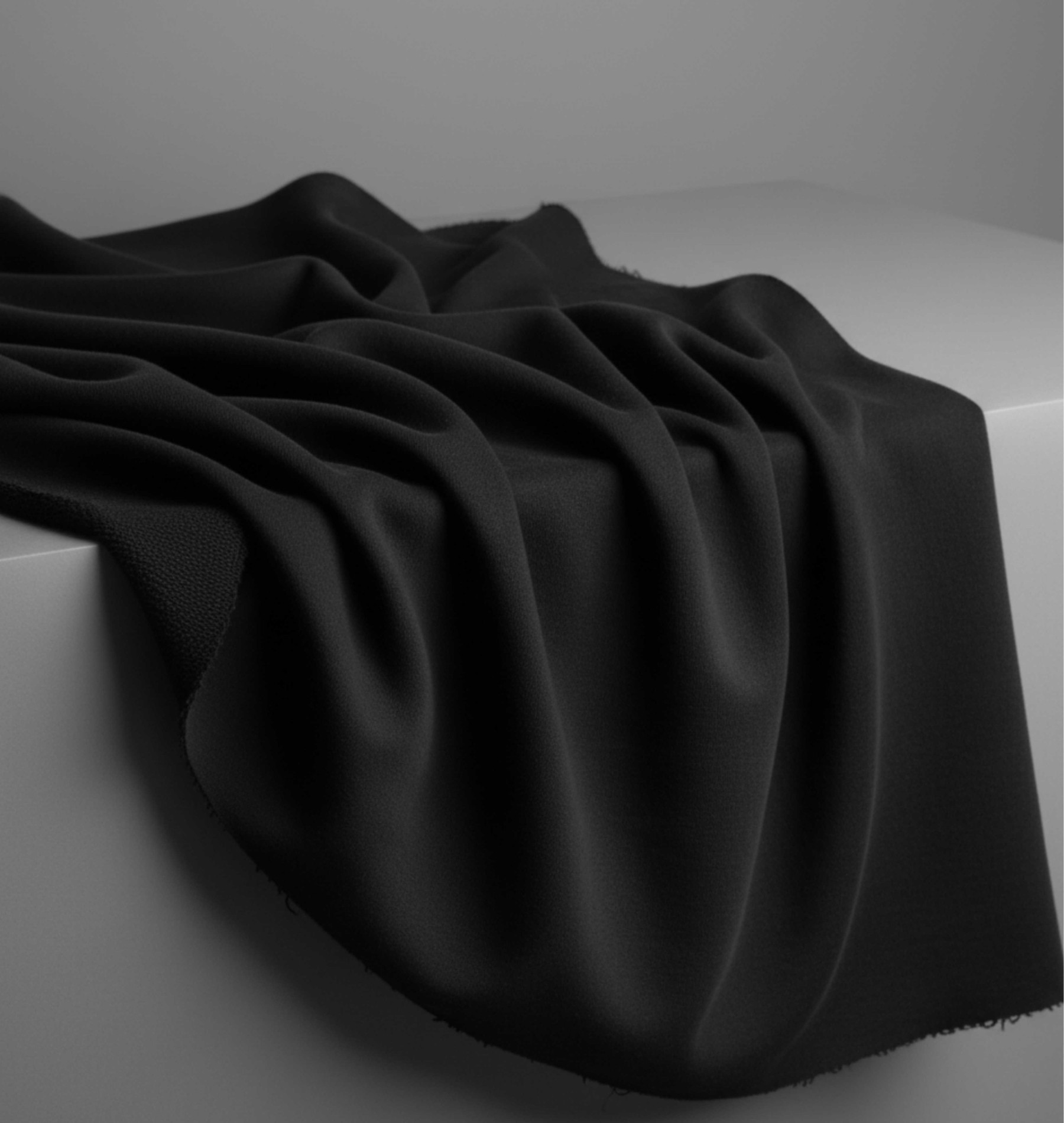 French terry TWILL / HEAVY 450g - BLACK