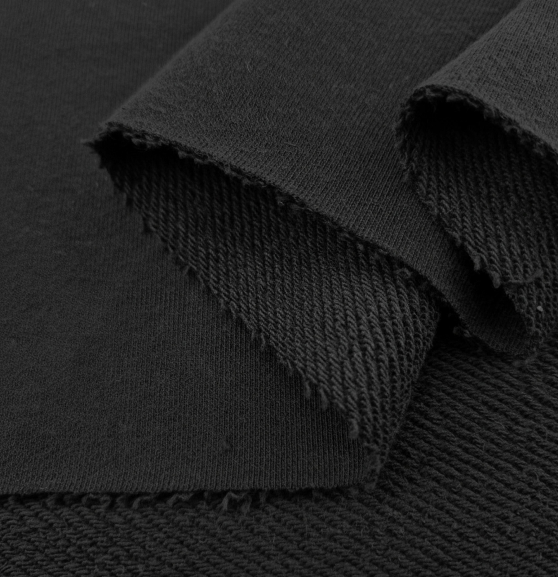 French terry TWILL / HEAVY 450g - BLACK