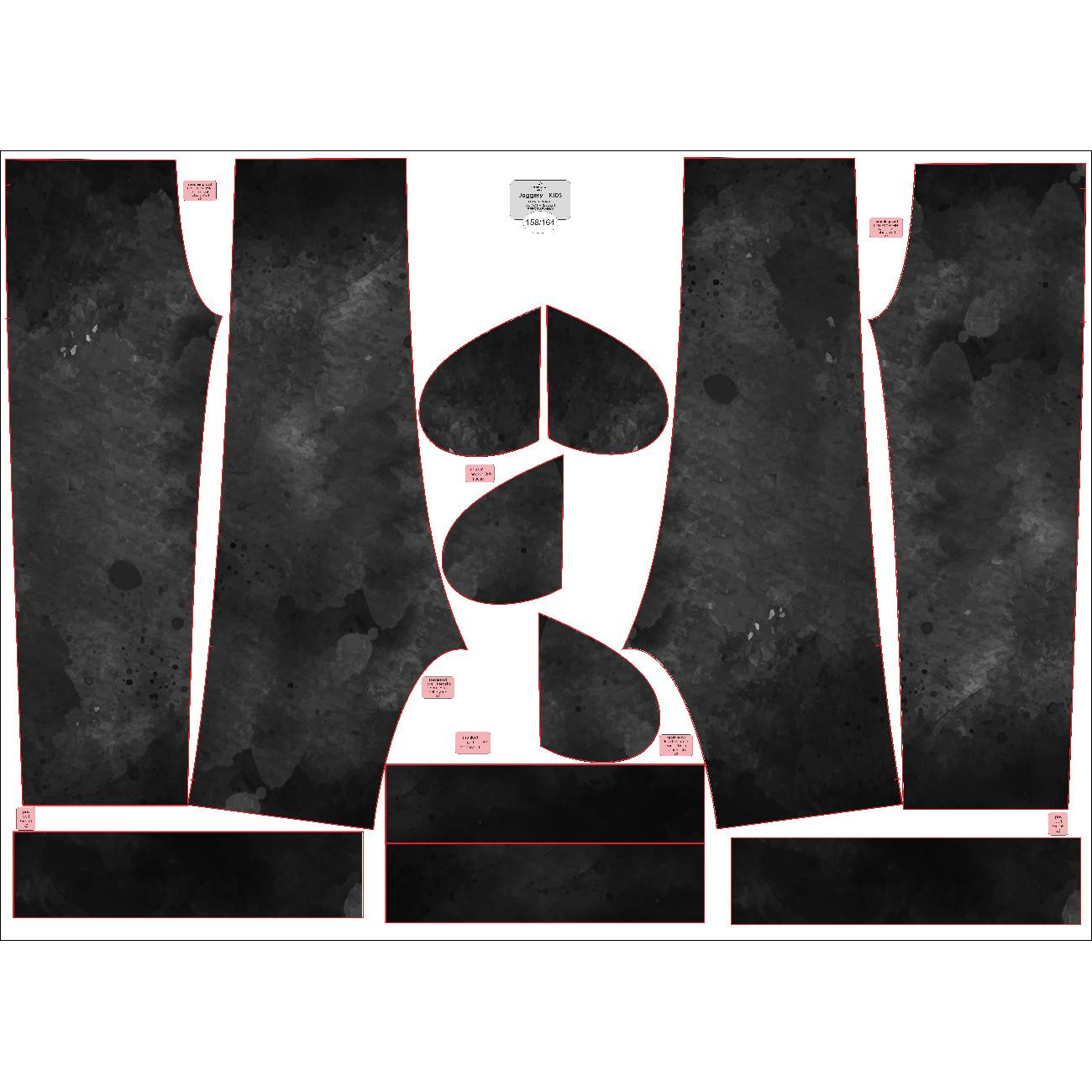 KID'S JOGGERS (ROBIN) - BLACK - sewing set