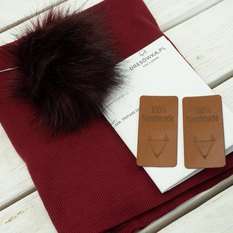 MAROON / fox - Cap and loop creative sewing set