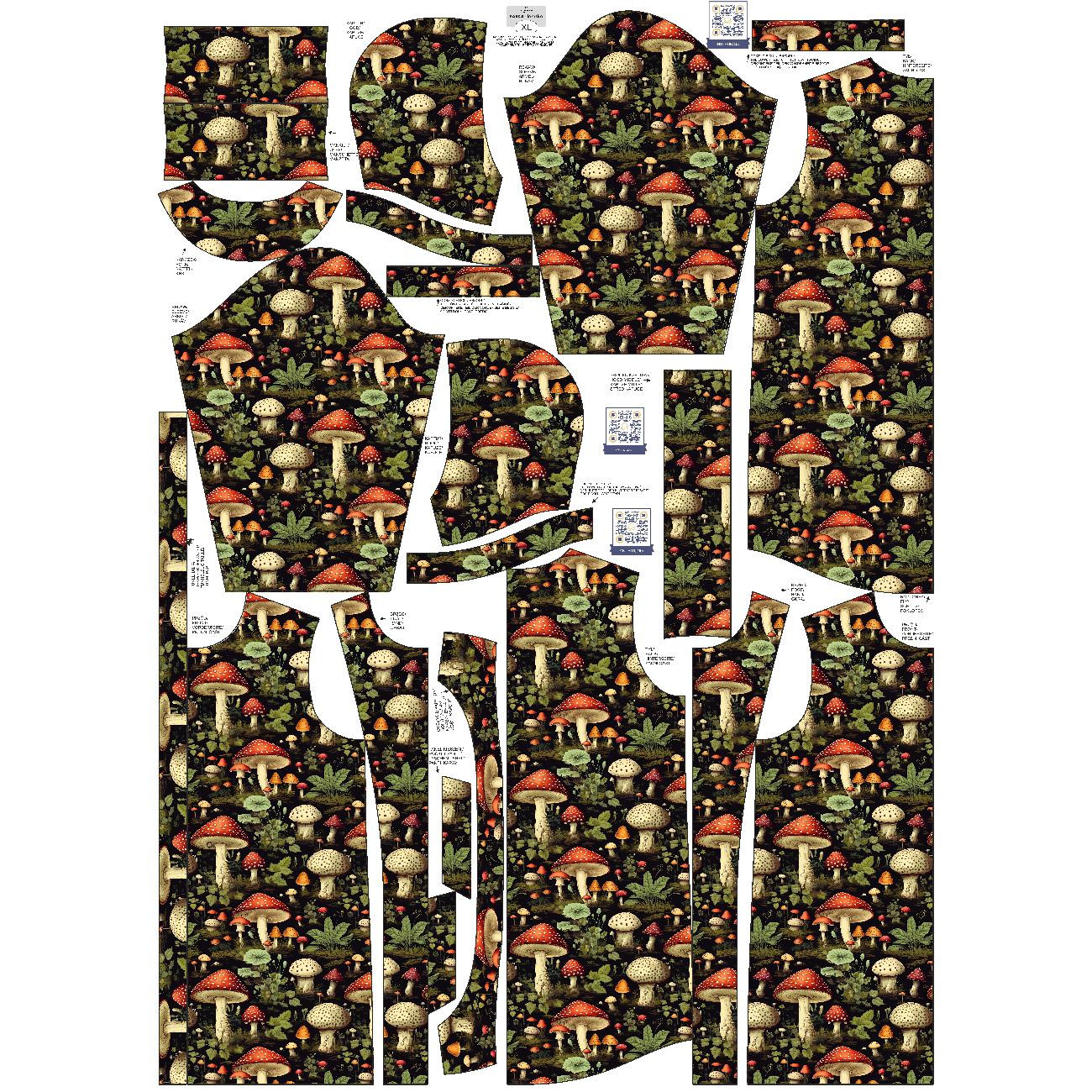 WOMEN'S PARKA (ANNA) - BOTANICAL FOREST wz.5 - sewing set