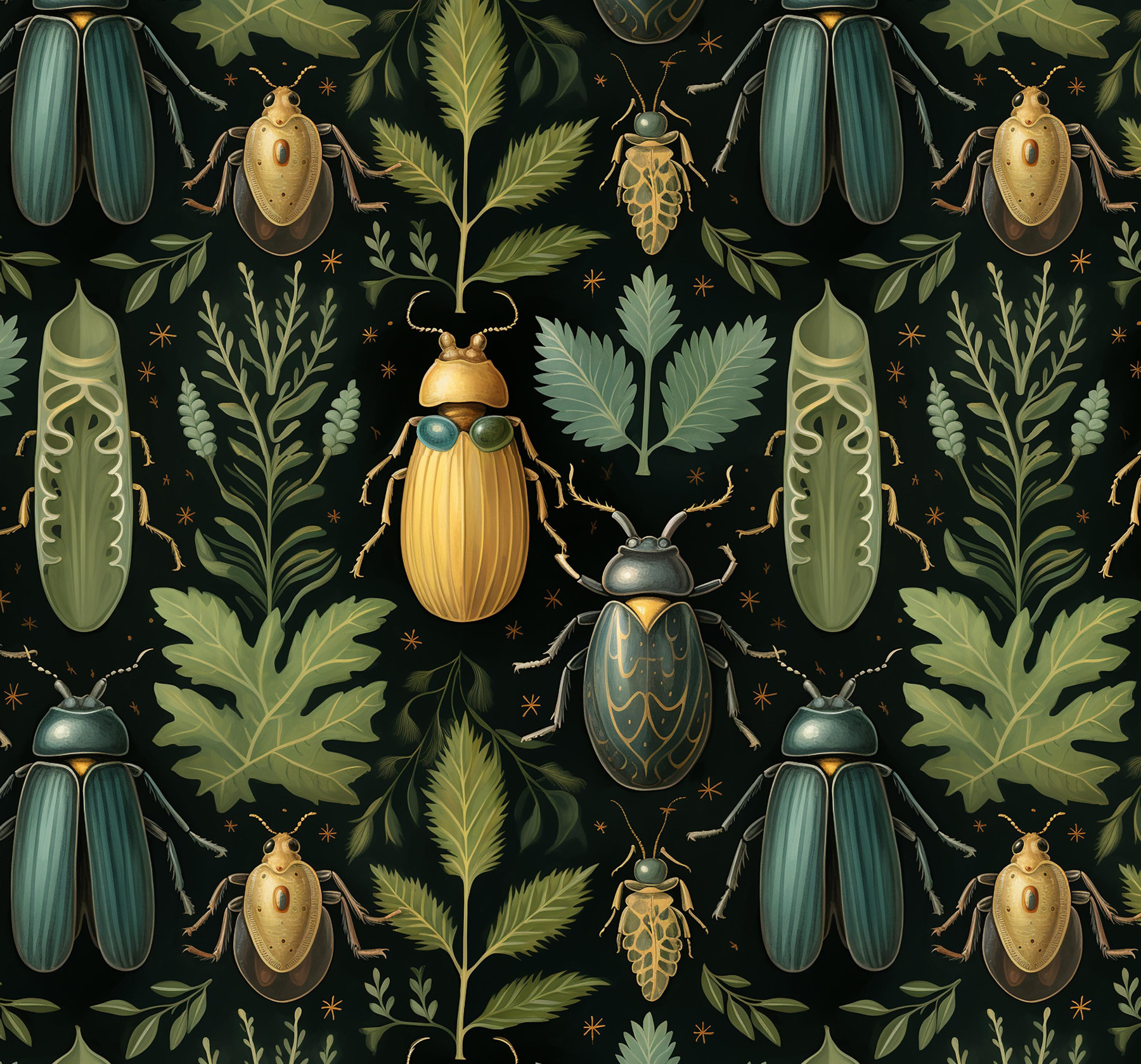 Botanical wz.1 - Woven Fabric for tablecloths