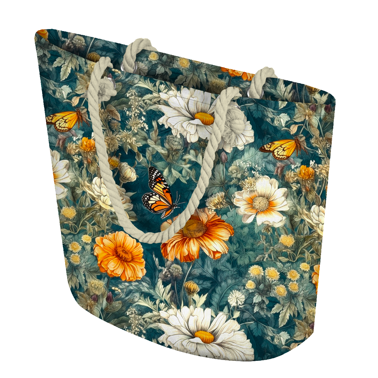 Butterfly & Flowers wz.1 - Waterproof woven fabric