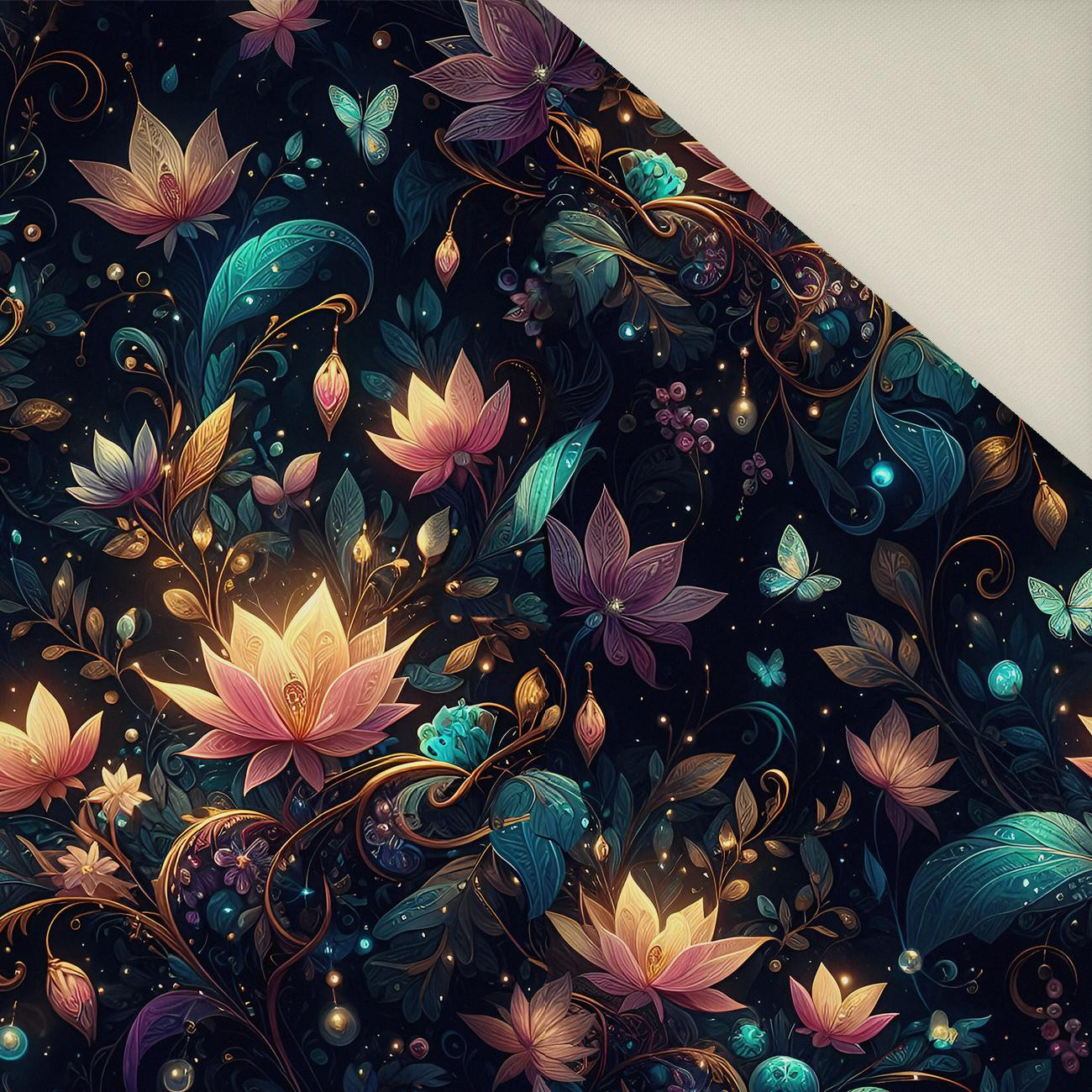 Butterfly & Flowers wz.6- Upholstery velour 