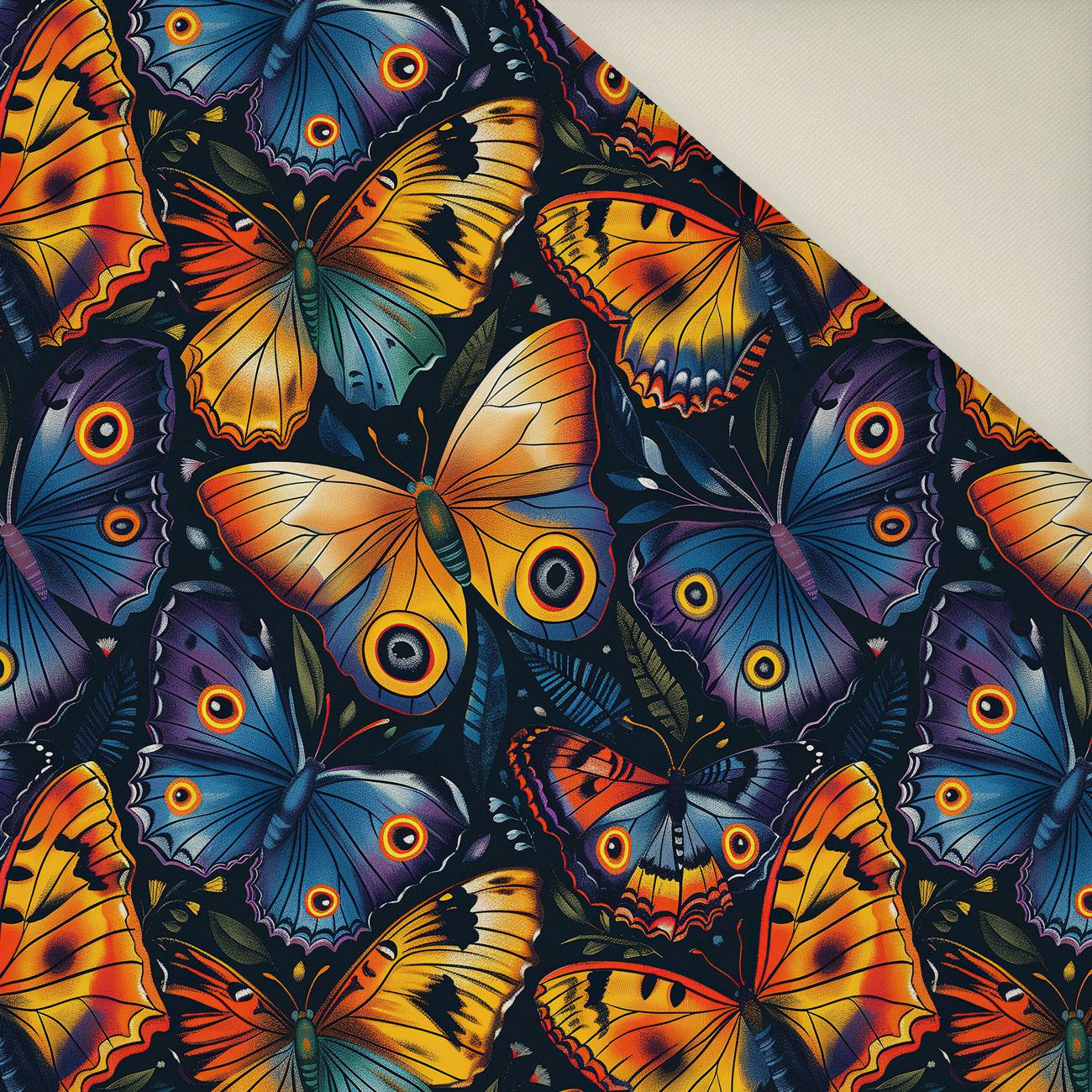 Butterfly & Flowers wz.7- Upholstery velour 