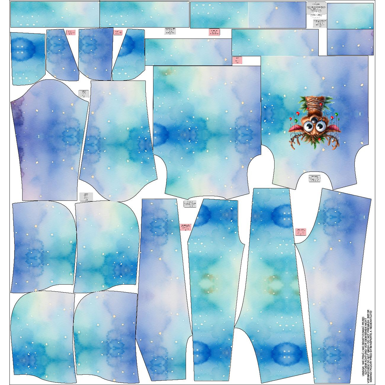 Children's tracksuit (OSLO) - Christmas animal wz. 6 - sewing set