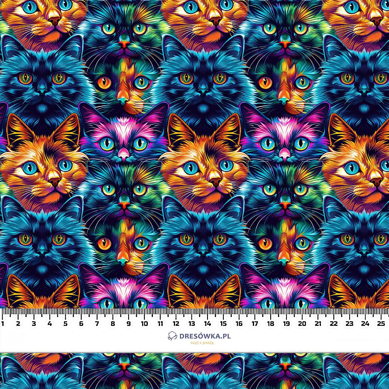 COLORFUL CATS  mini - Waterproof woven fabric