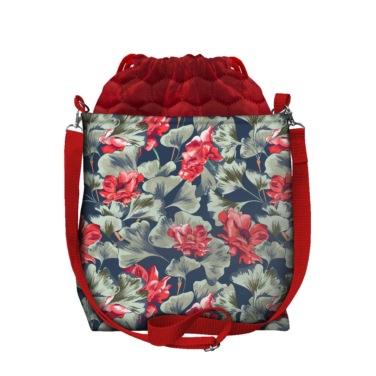 BUCKET BAG - RED POPPIES (RED GARDEN)