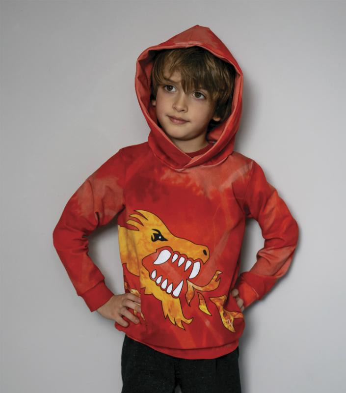 RED NINJA HOODIE (ALEX) - sewing set