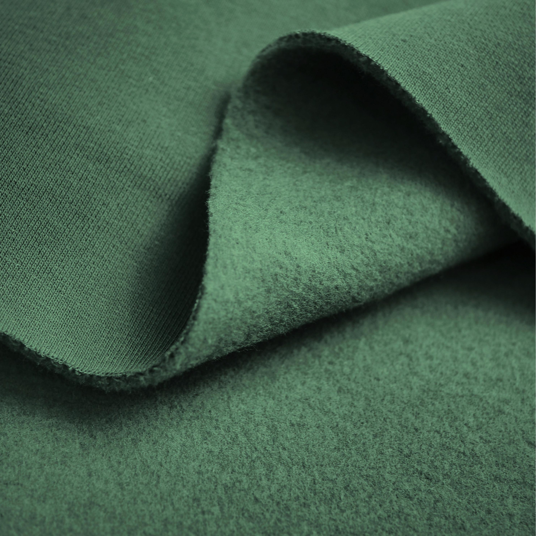 D-068-DARK GREEN - thick brushed sweatshirt D300