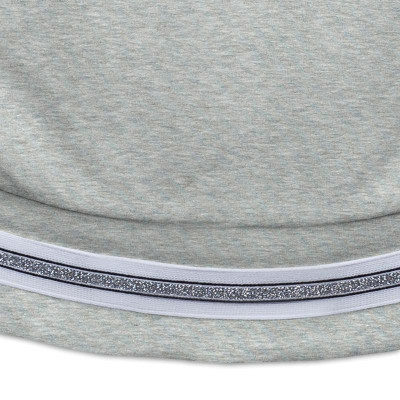 Kid’s blouse with transfer rhinestones "KATE" - melange light grey 134-140 - sewing set
