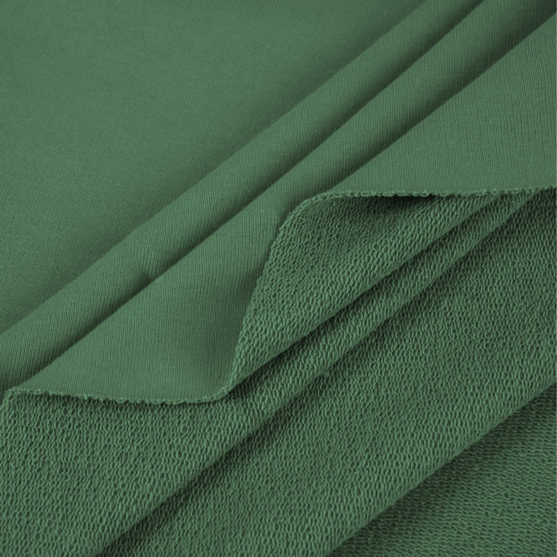 D-068-DARK GREEN- thick looped knit 290g