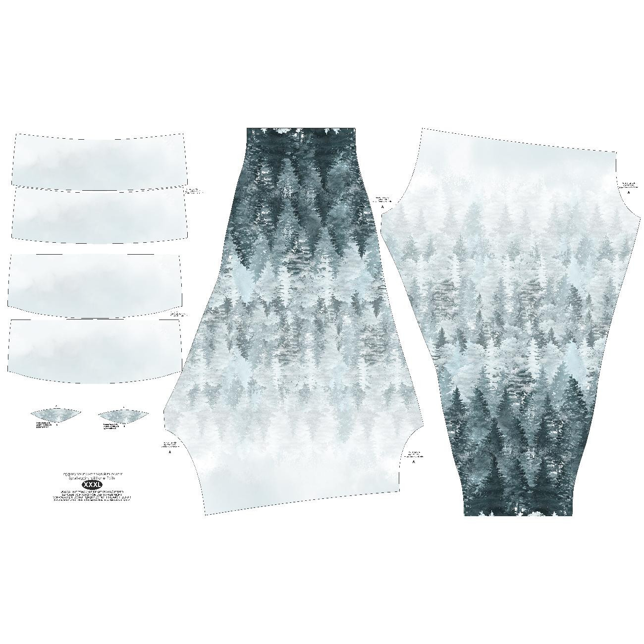 SPORTS LEGGINGS - FORREST OMBRE (WINTER IN THE MOUNTAIN)