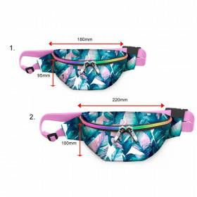HIP BAG - WATER-COLOR LEAVES - big