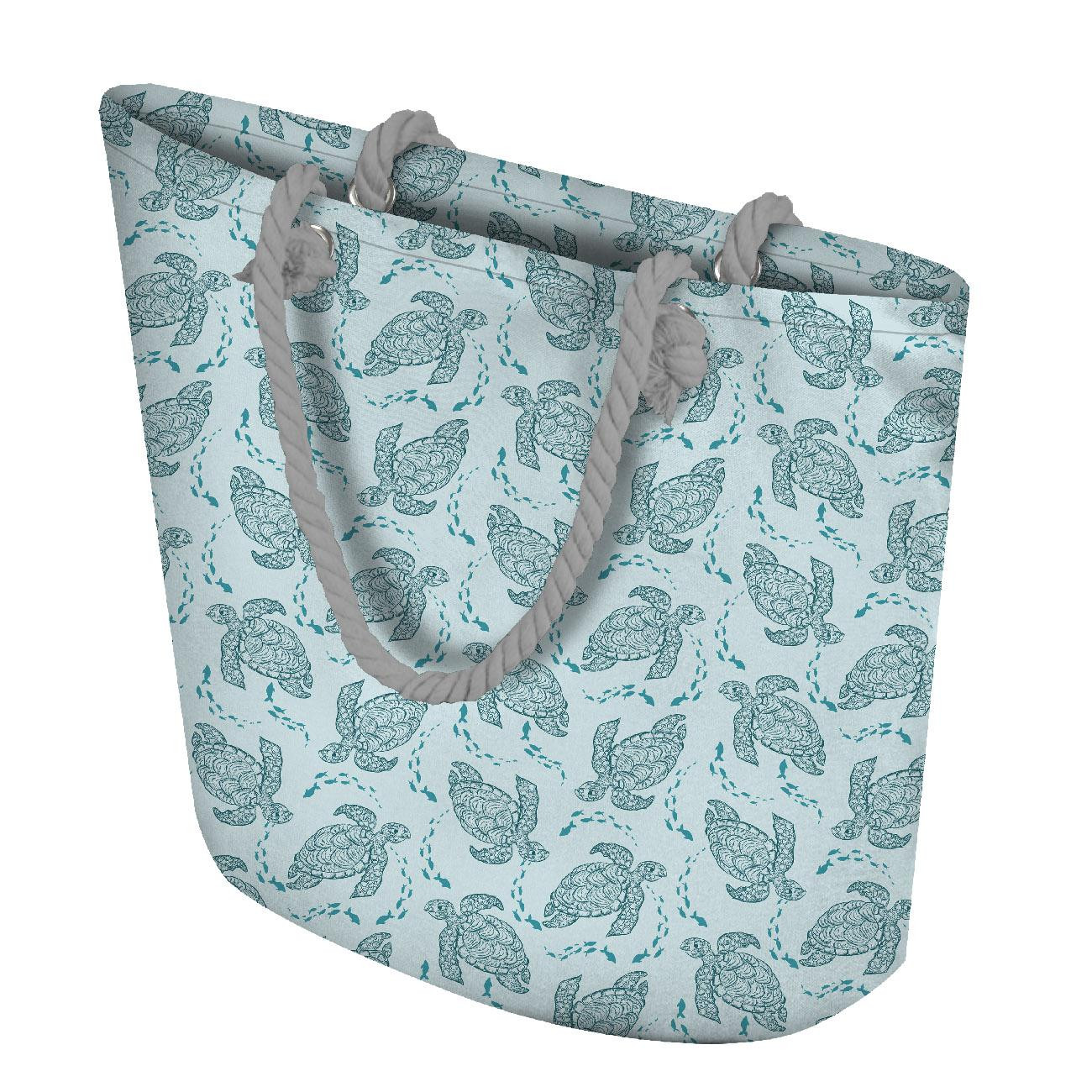 TOTE BAG - TURTLES AND SHOAL (BLUE PLANET) - sewing set