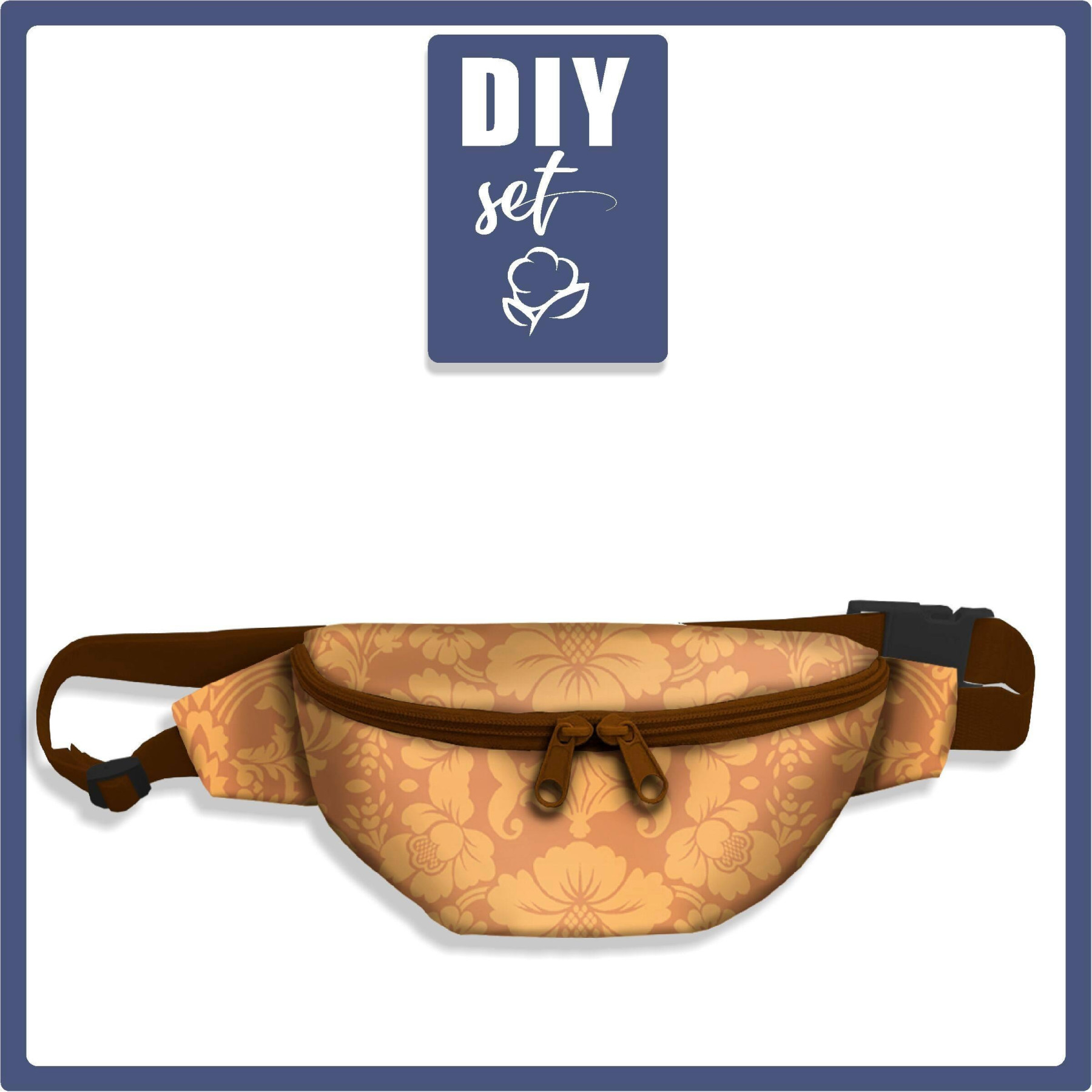 HIP BAG - DAMASCO pat. 1 (gold) / Choice of sizes