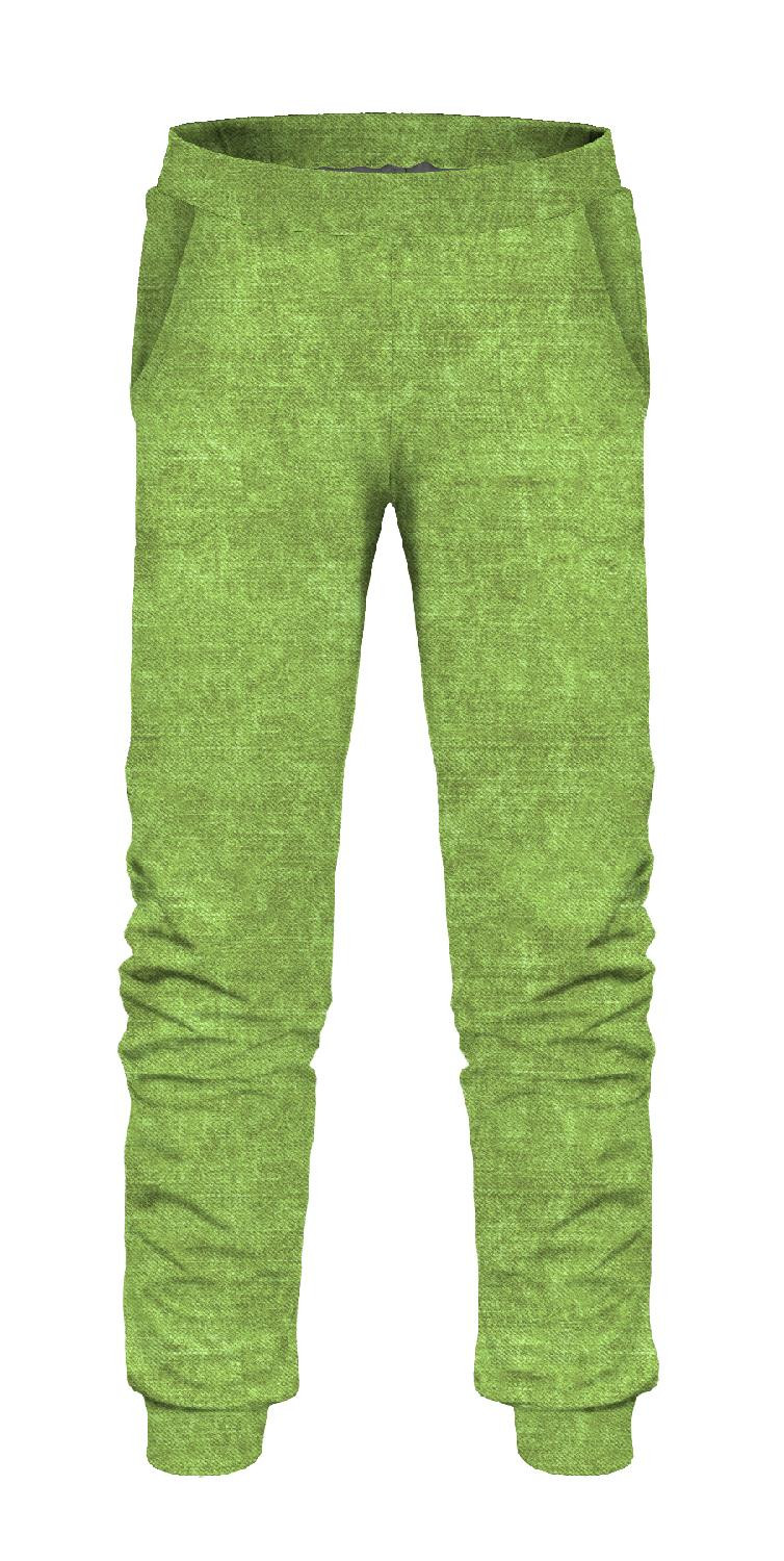 CHILDREN'S JOGGERS (LYON) - ACID WASH / LIGHT GREEN (DIA DE LOS MUERTOS) - looped knit fabric 