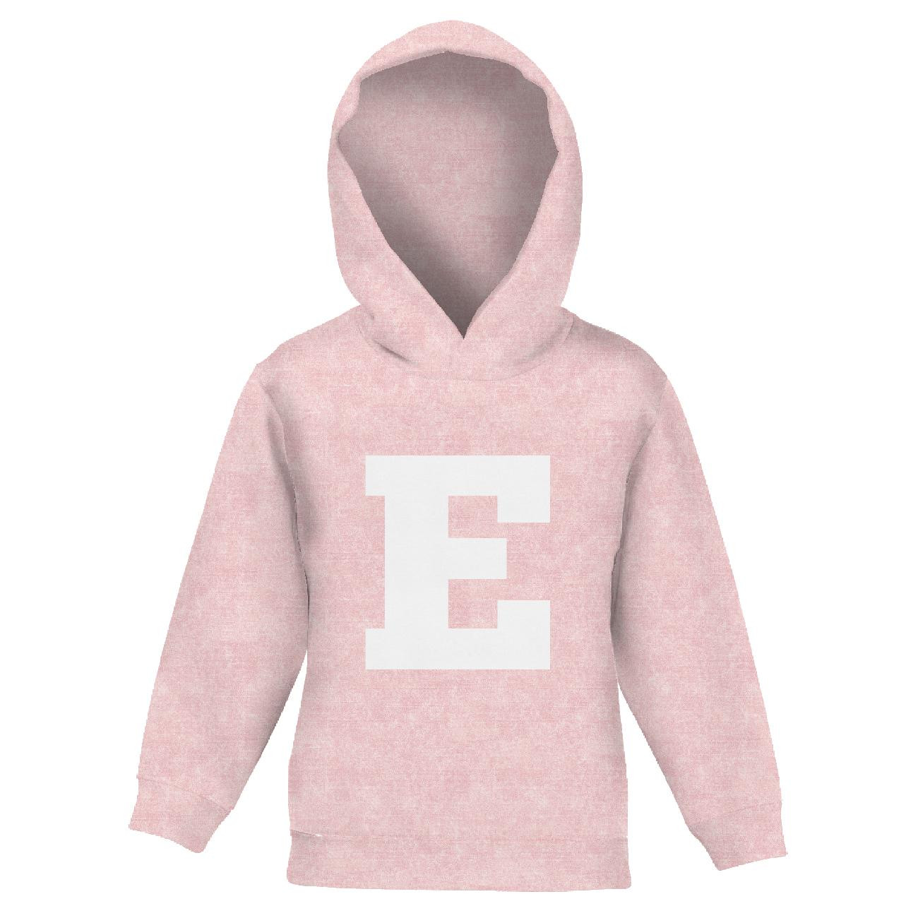 KID'S HOODIE (ALEX) - "E" / acid wash pale pink - sewing set