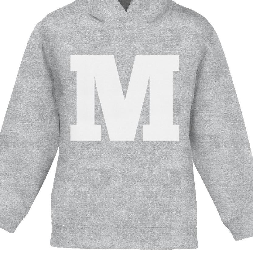 KID'S HOODIE (ALEX) - "M" / acid wash light grey - sewing set