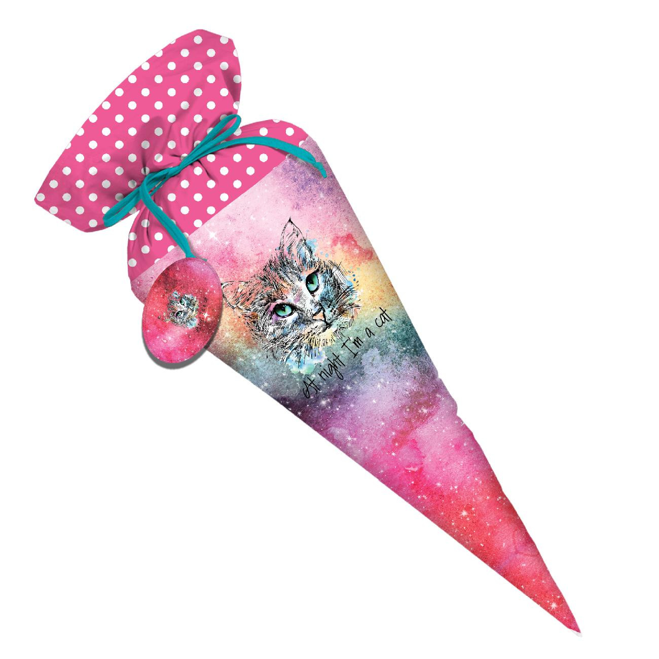 First Grade Candy Cone - WATERCOLOR GALAXY / cat - sewing set