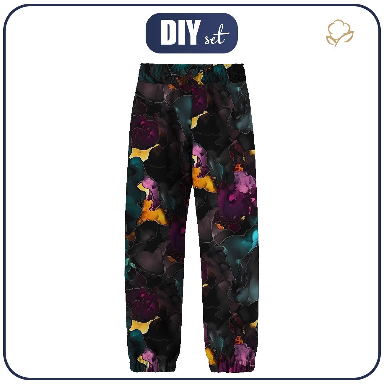 CHILDREN'S SOFTSHELL TROUSERS (YETI) - ALCOHOL INK WZ. 6 - sewing set