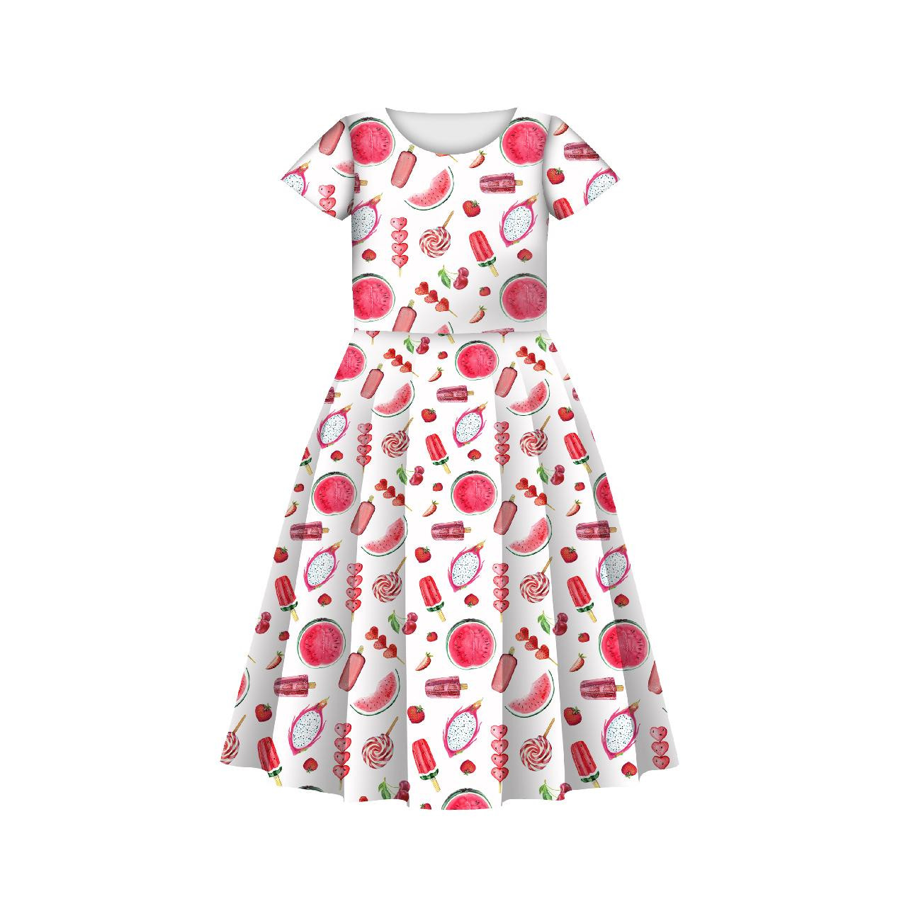 KID'S DRESS "MIA" - WATERMELON SUGAR - sewing set