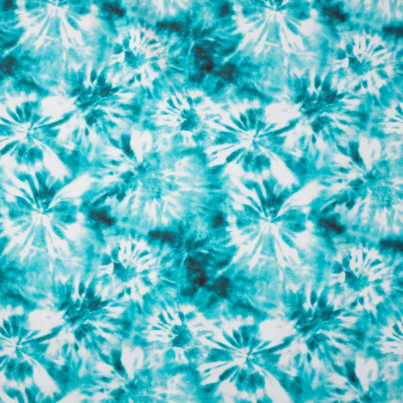 BATIK pat. 1 / sea blue - looped knit fabric