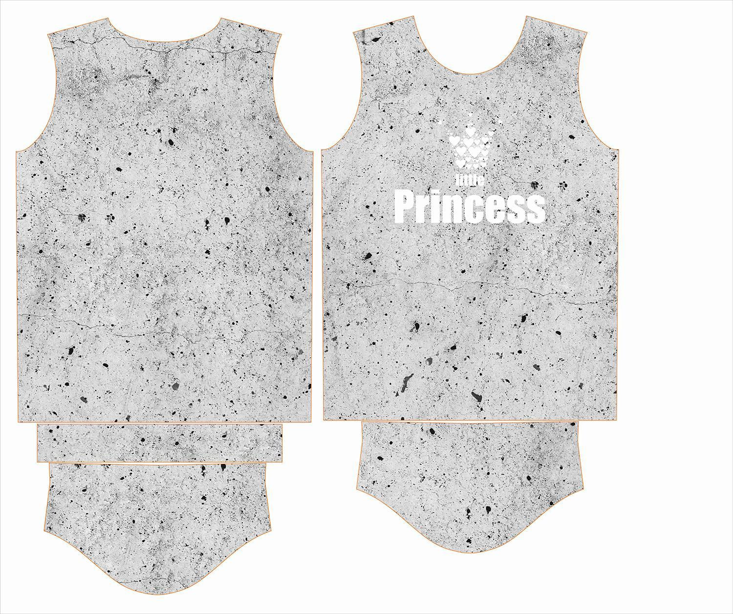 KID’S T-SHIRT (140/146) - LITTLE PRINCESS / beton - single jersey 
