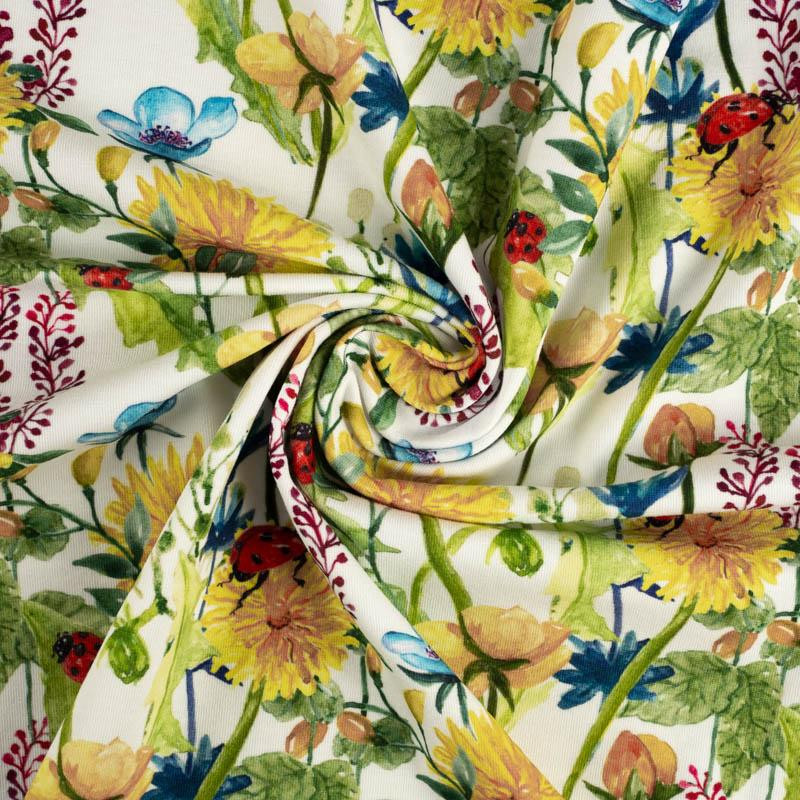 LADYBIRDS IN THE MEADOW (IN THE MEADOW) - single jersey with elastane 